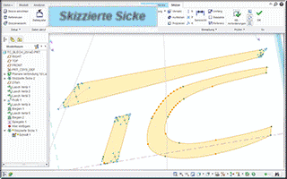 Creo 2.0 ist die ideale 3D Blech Software. Skizzieren von Sickenformen, umfangreiche Laschen-Typen bis zur entgültigen Blech-Abwicklung unterstützt Sie diese 3D CAD Software bei der Umsetzung Ihrer Design-wünsche. 