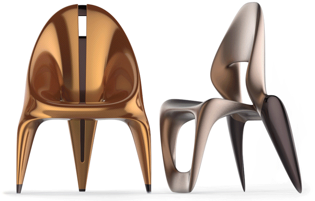 3D CAD Stuhldesign mit Freestyle Creo 2.0. Animiert von Thomas Clever